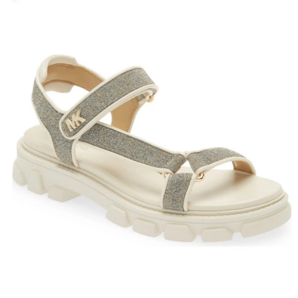 NEW MICHAEL Michael Kors Sizes 8 to 11 Ridley Platform Sporty Sandal - Champagne